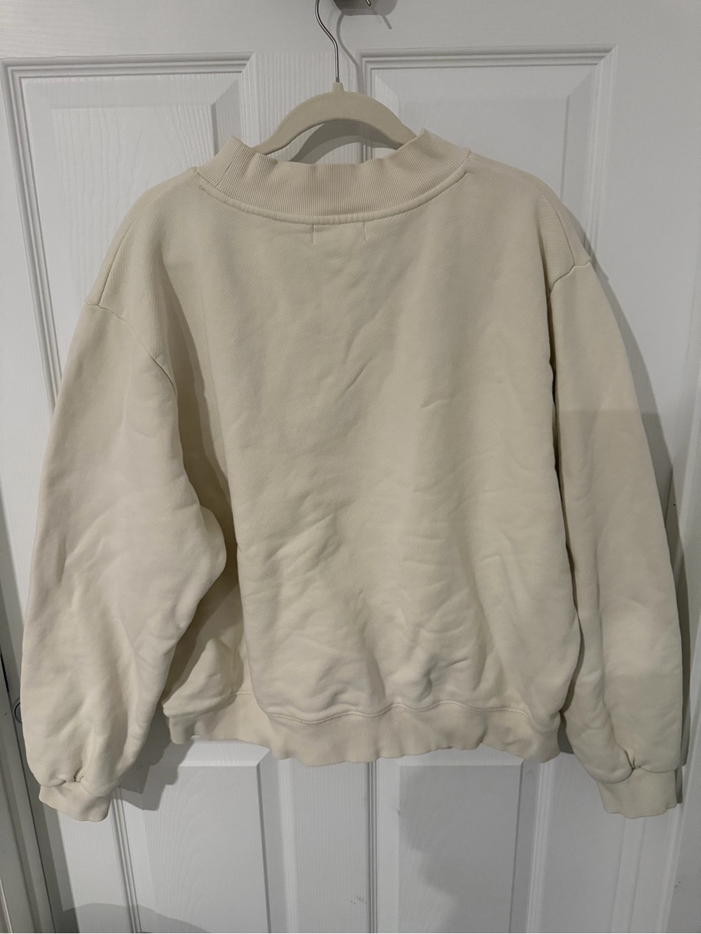 Parke Cream Crewneck Sweatshirt with Red Logo - Picture 3 of 5
